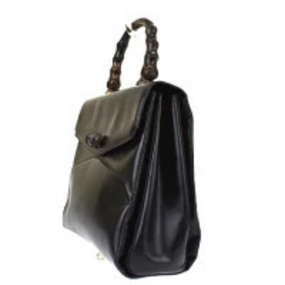 Gucci Handbag Bamboo Leather Black